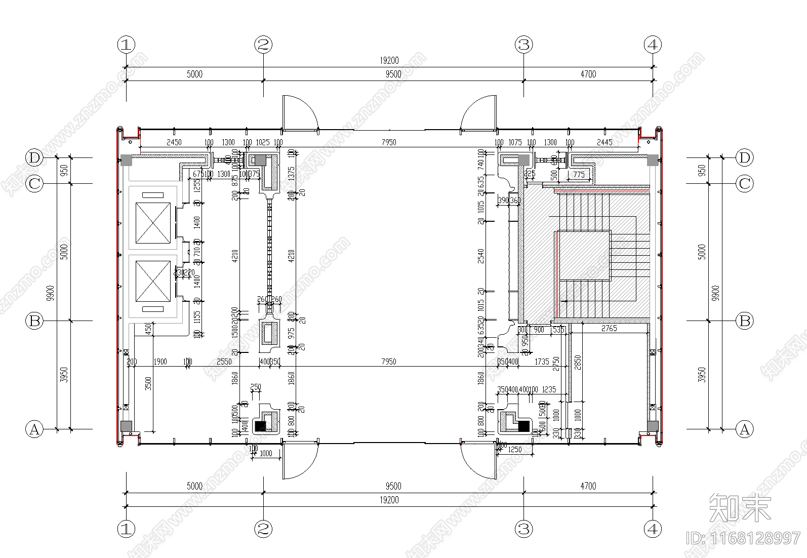 现代轻奢其他公共空间施工图下载【ID:1168128997】