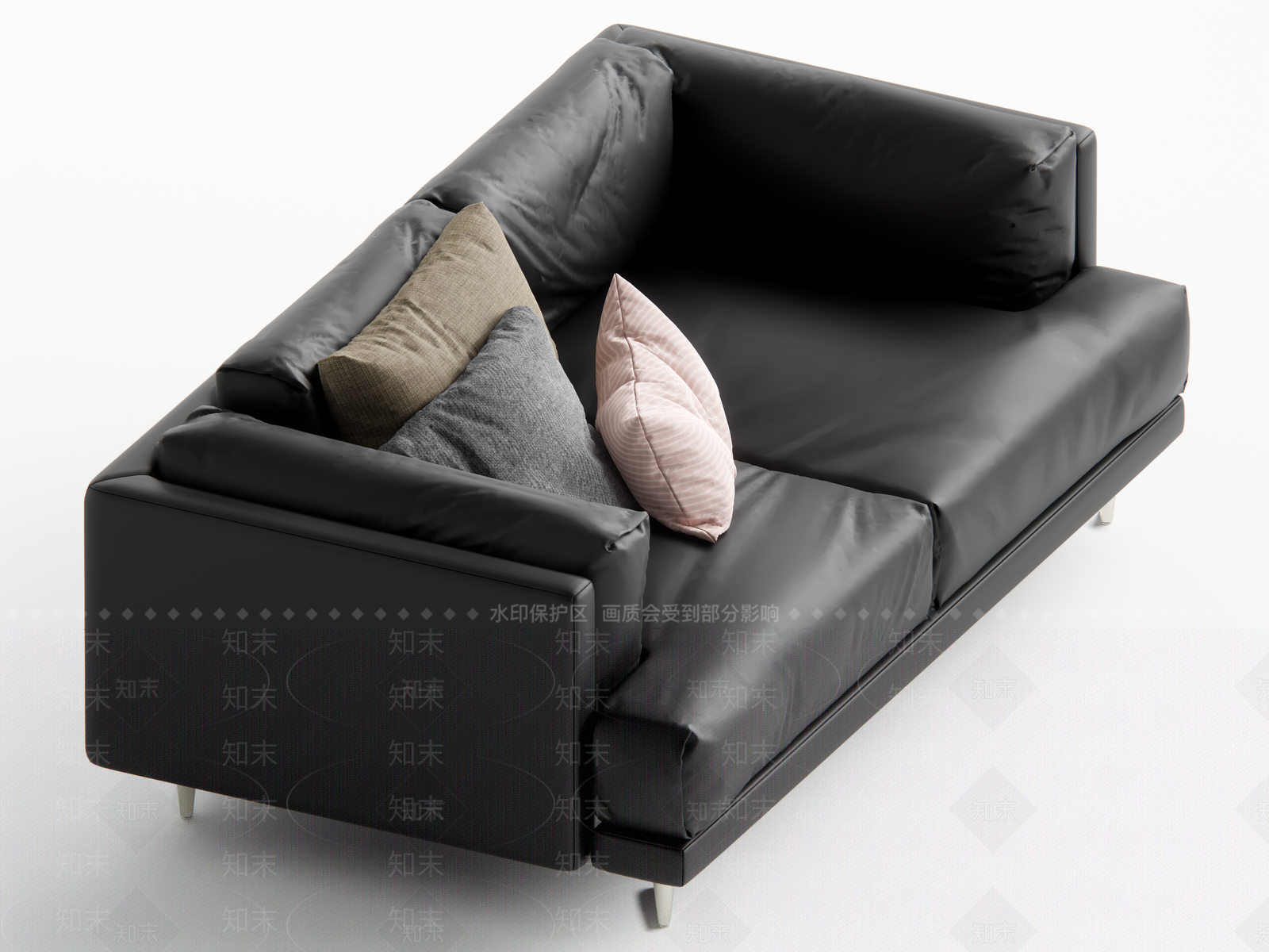 中古现代双人沙发SU模型下载【ID:1168133090】