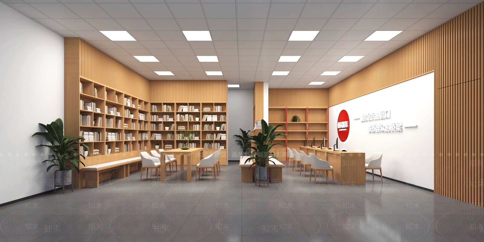 现代办公大厅3D模型下载【ID:1168134365】