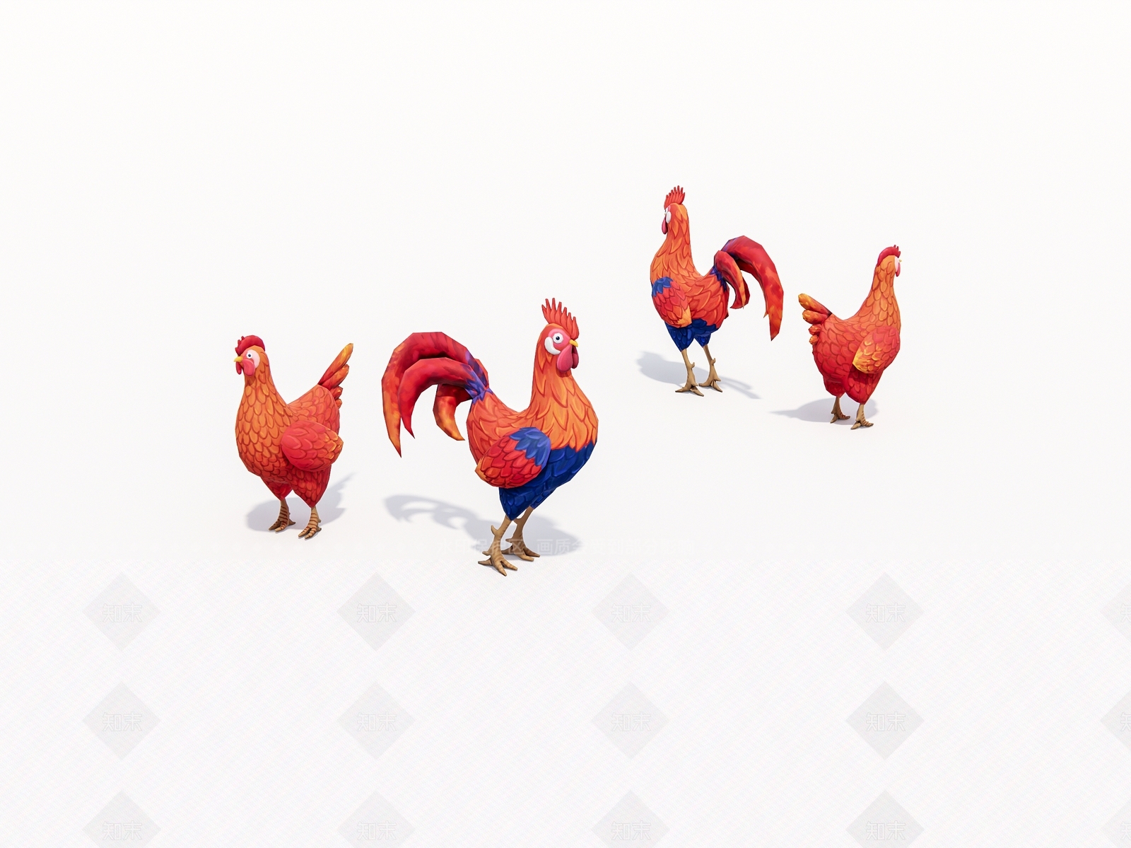 家禽类动物3D模型下载【ID:1168134492】
