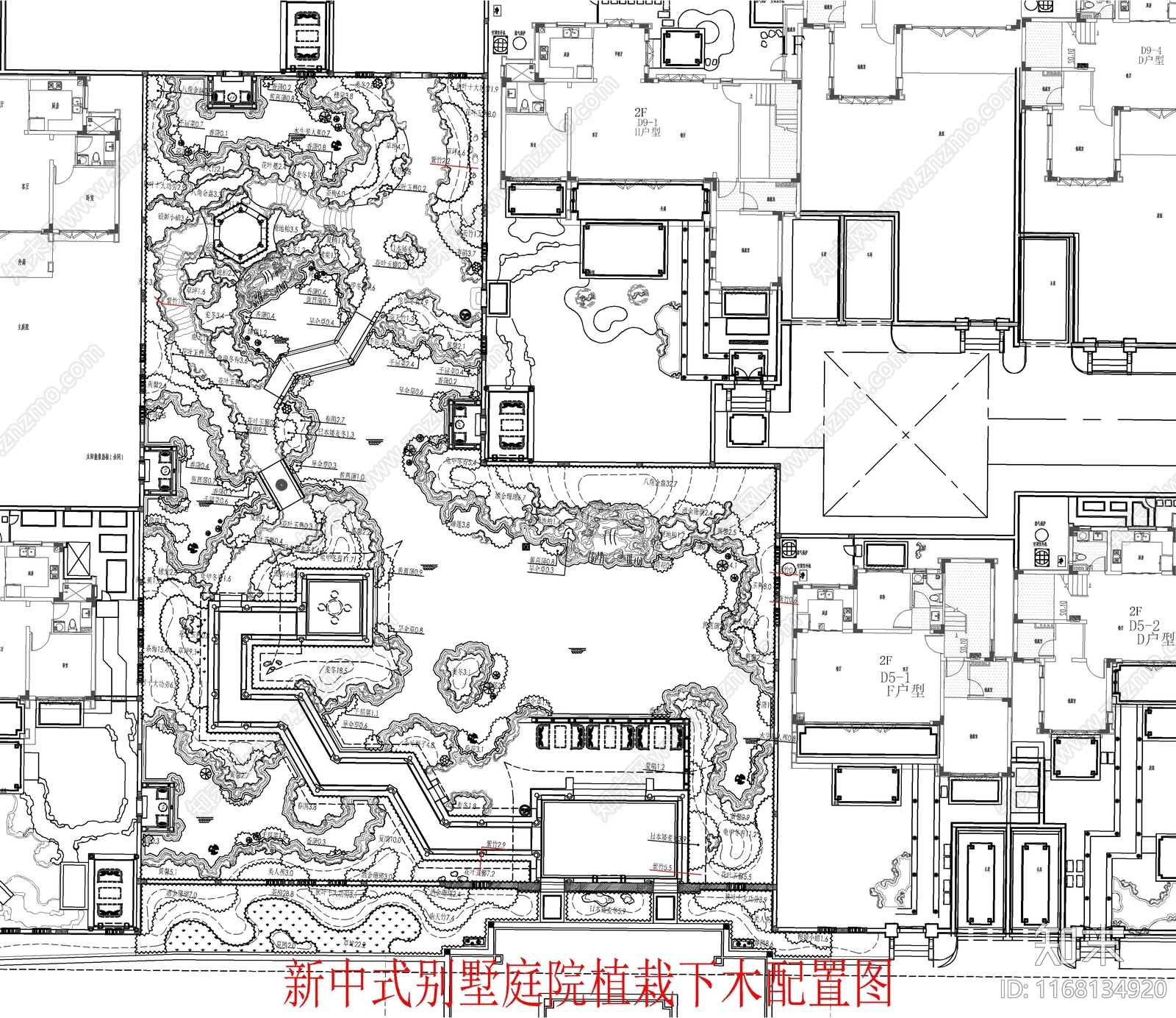 现代新中式庭院施工图下载【ID:1168134920】