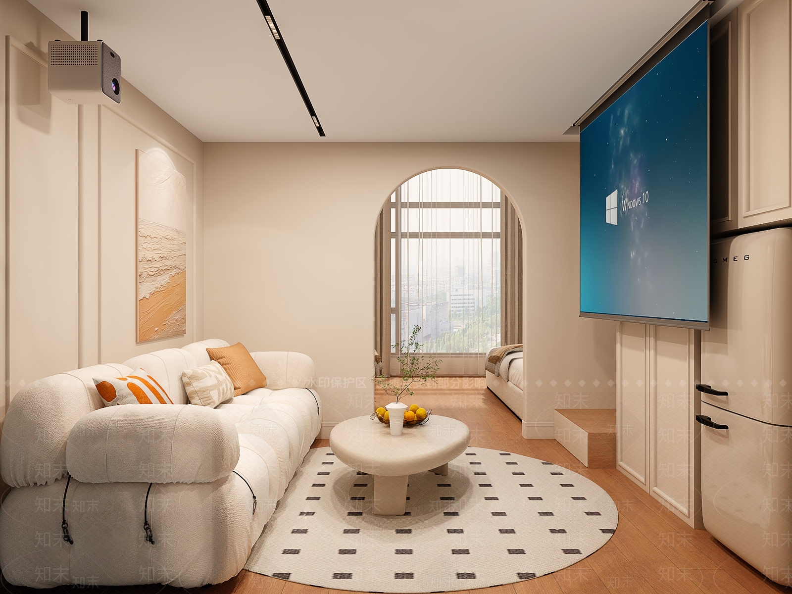 法式奶油公寓3D模型下载【ID:1168136406】