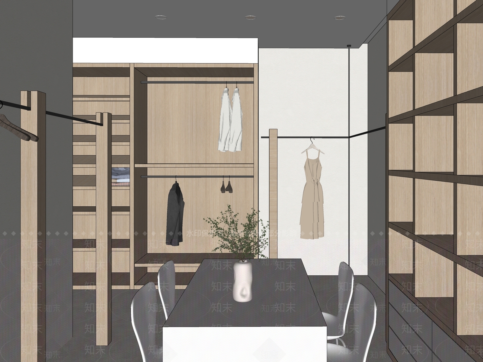 现代服装店SU模型下载【ID:1168143391】