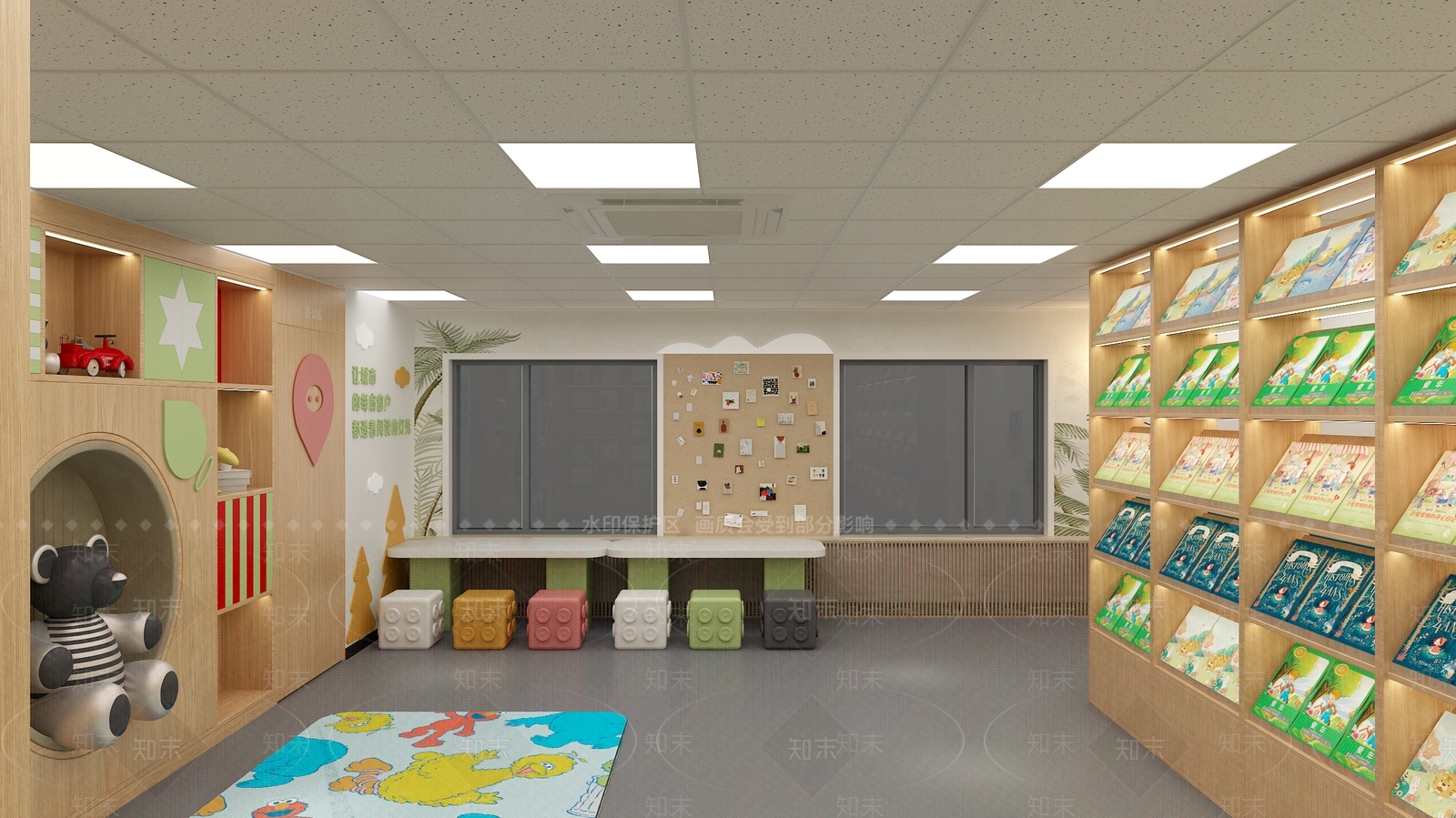 现代简约图书馆3D模型下载【ID:1168141815】