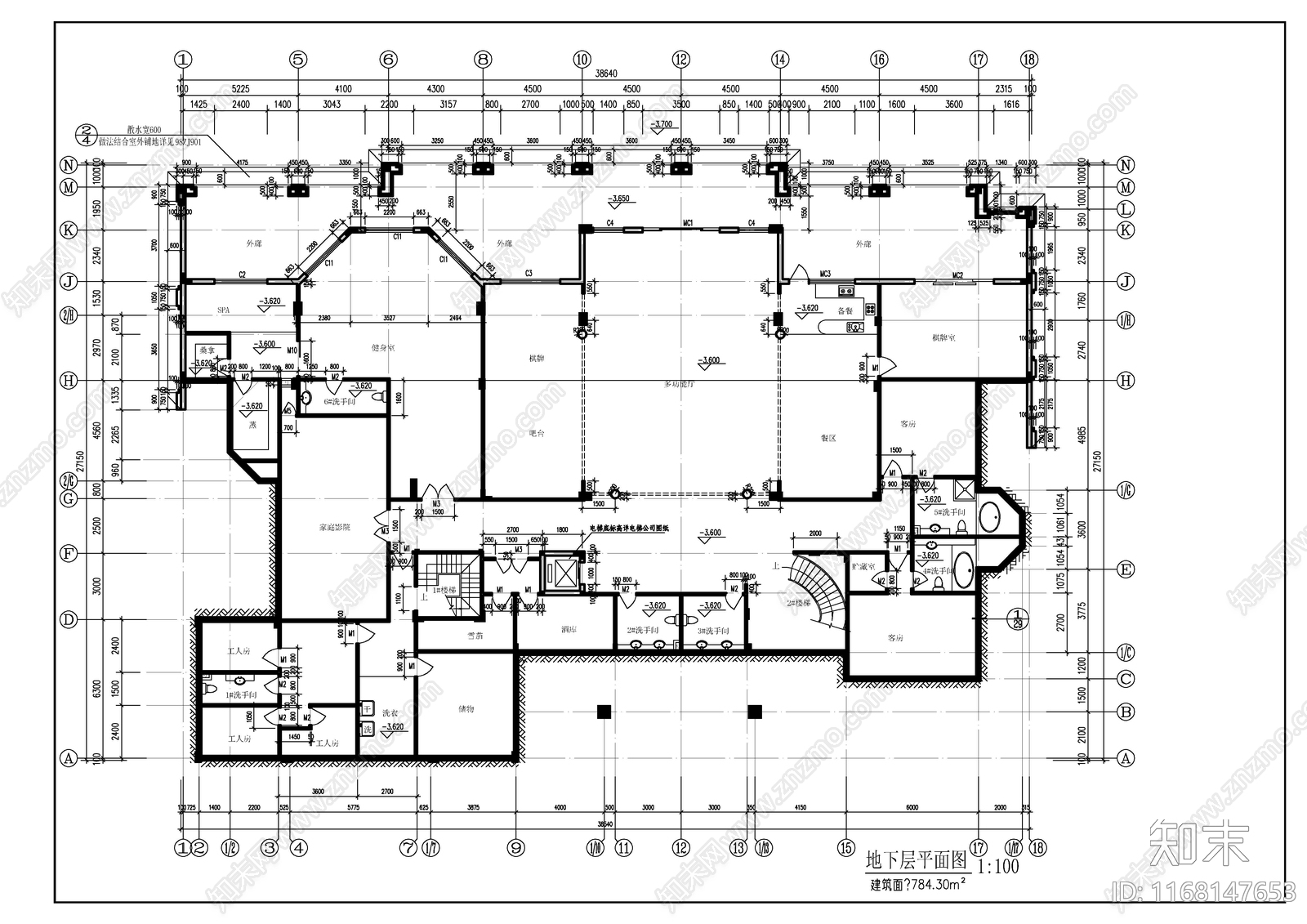 现代简欧别墅建筑施工图下载【ID:1168147653】