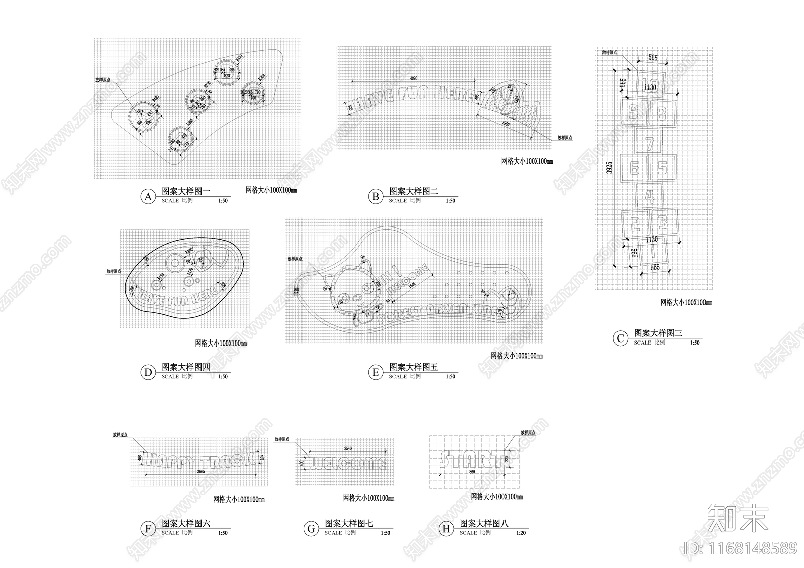 现代小区景观施工图下载【ID:1168148589】