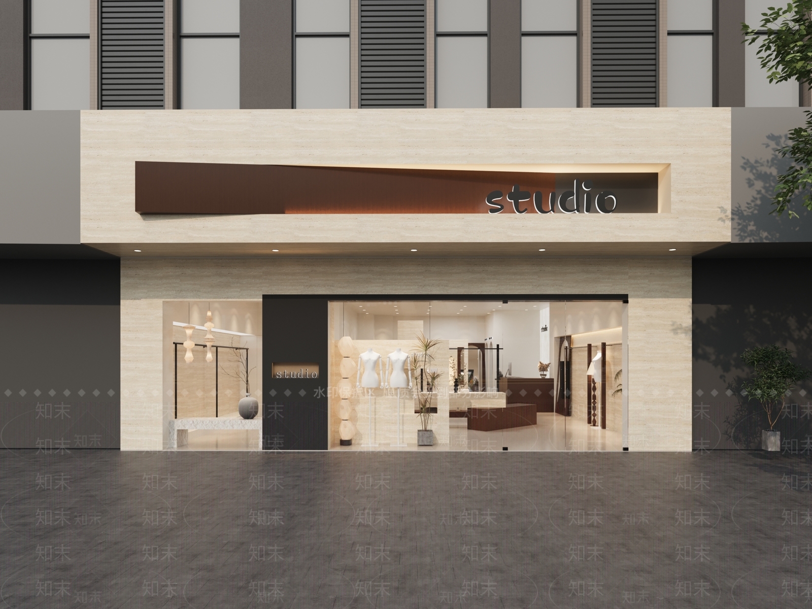 中古奶油服装店3D模型下载【ID:1168174048】