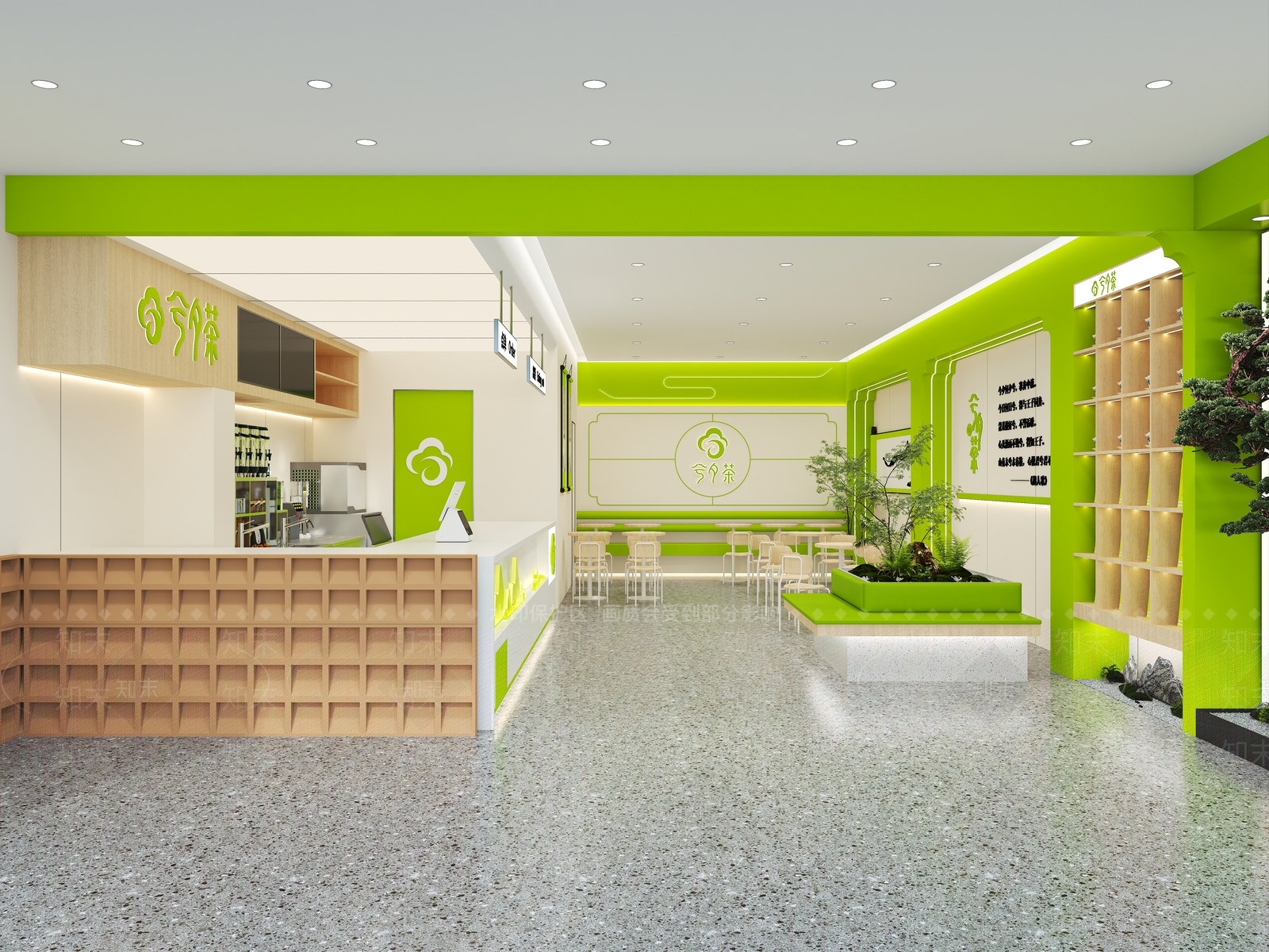 新中式奶茶店3D模型下载【ID:1168215059】