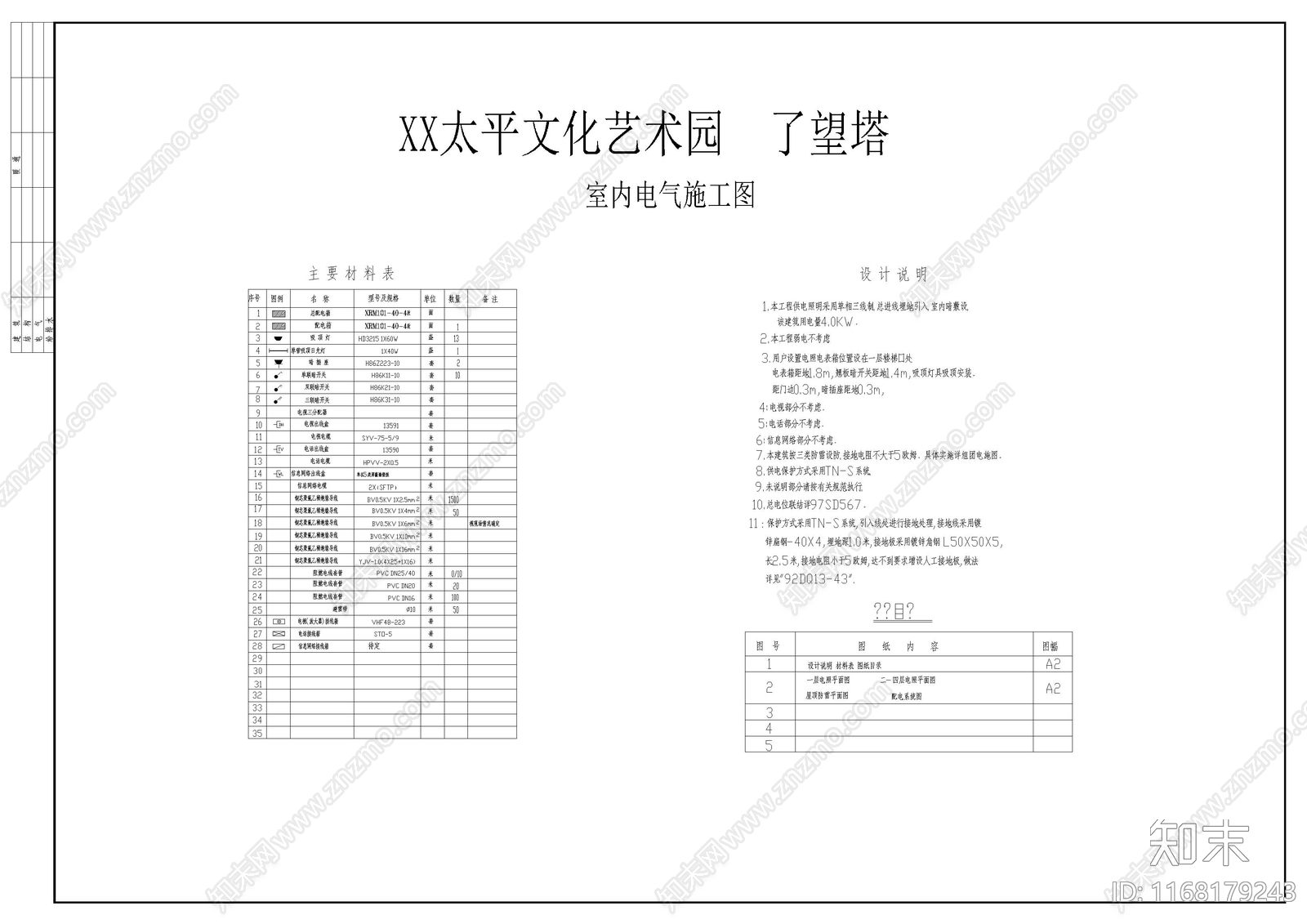 电气图施工图下载【ID:1168179243】