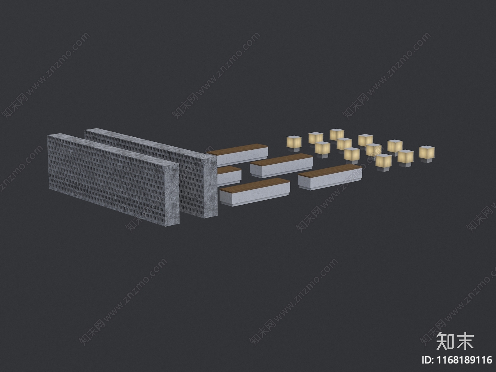 现代新中式户外椅3D模型下载【ID:1168189116】