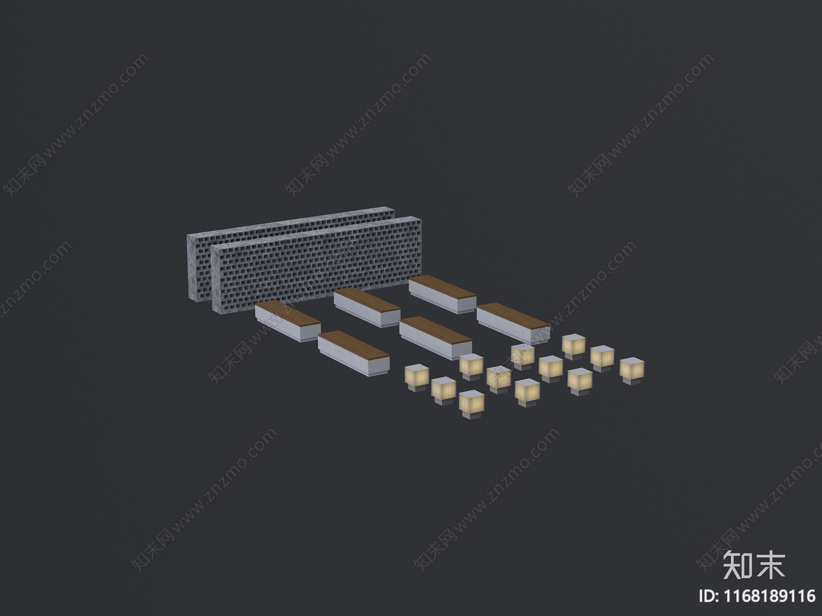 现代新中式户外椅3D模型下载【ID:1168189116】