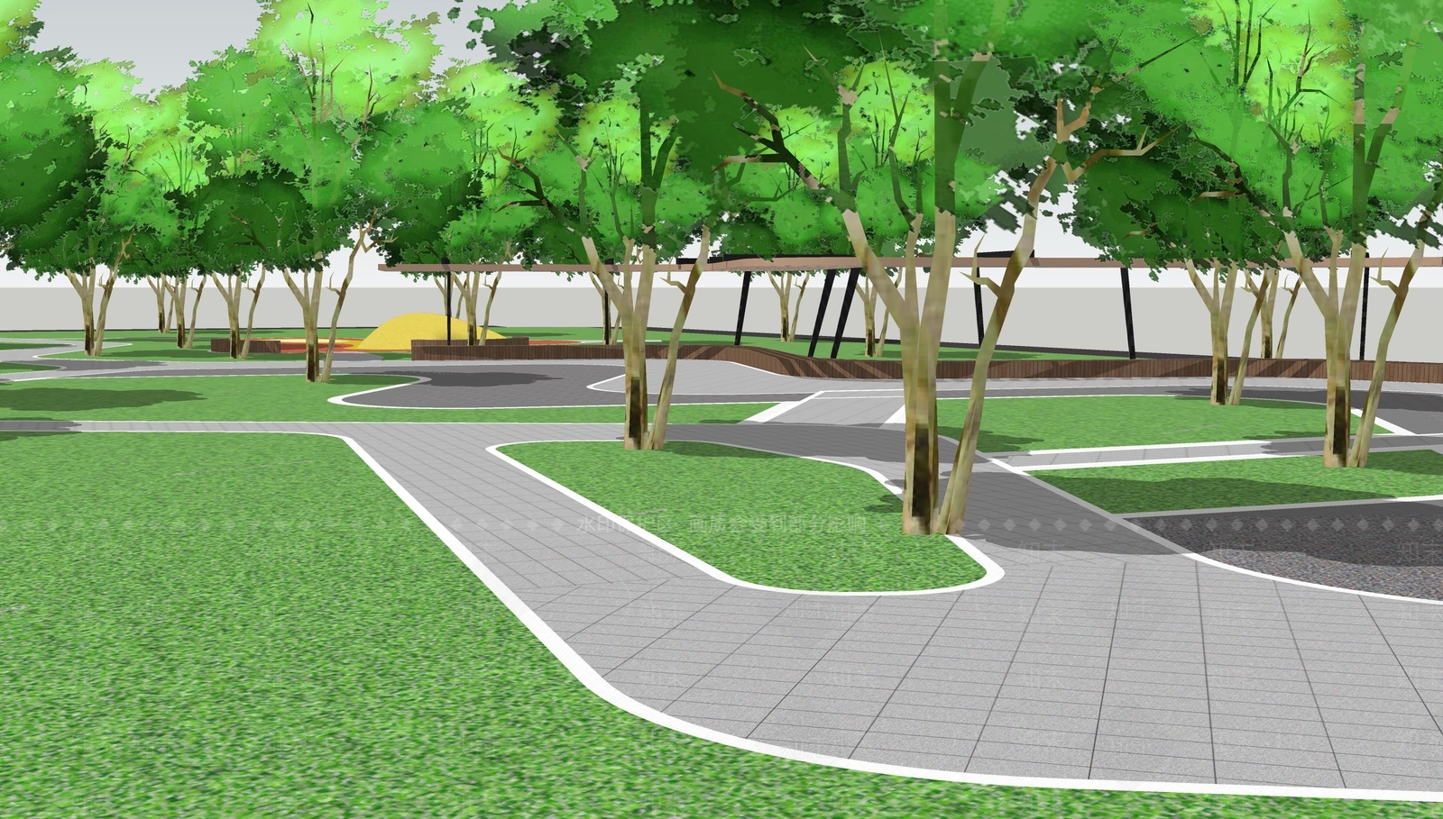 现代乡村公园SU模型下载【ID:1168191006】