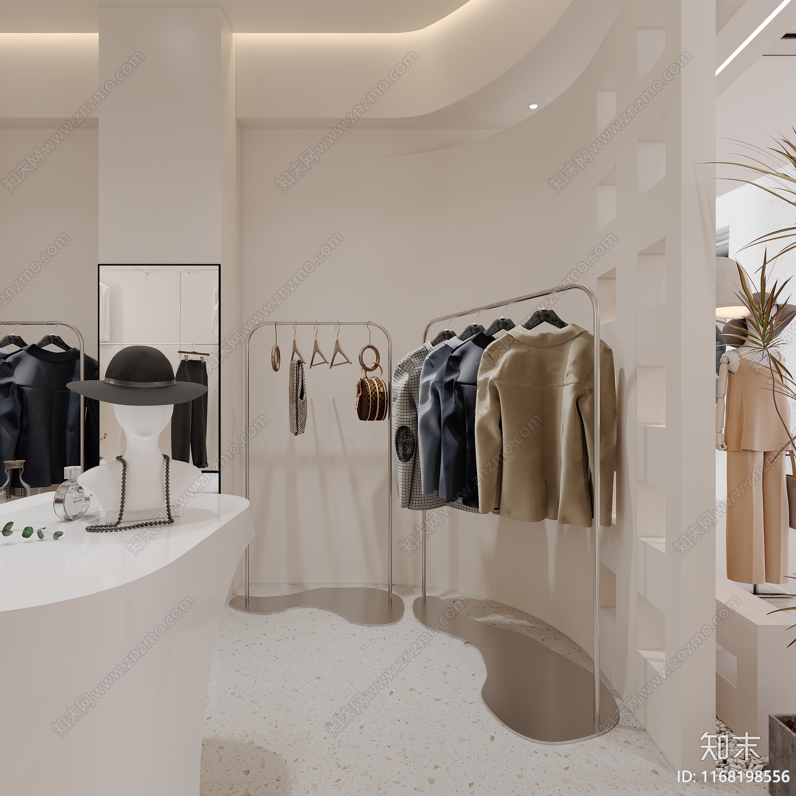 现代服装店3D模型下载【ID:1168198556】