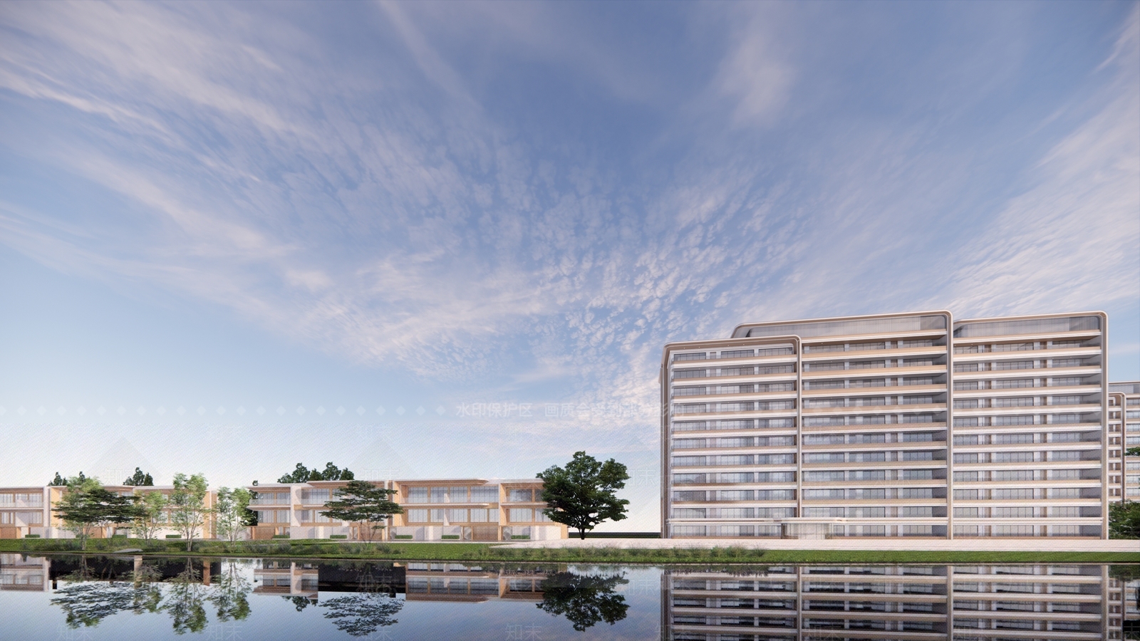 现代小区建筑SU模型下载【ID:1168197848】