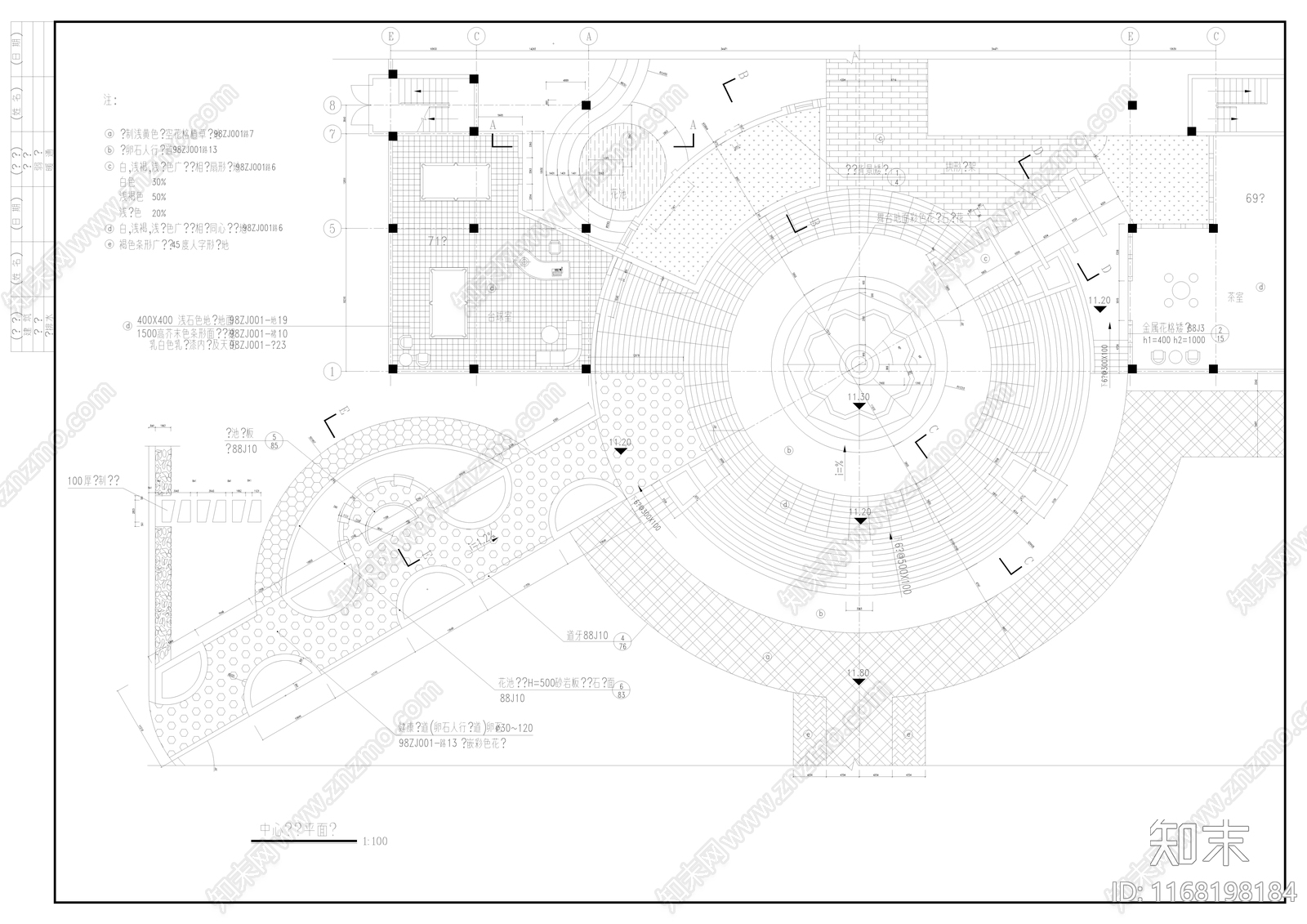 景观平面图cad施工图下载【ID:1168198184】
