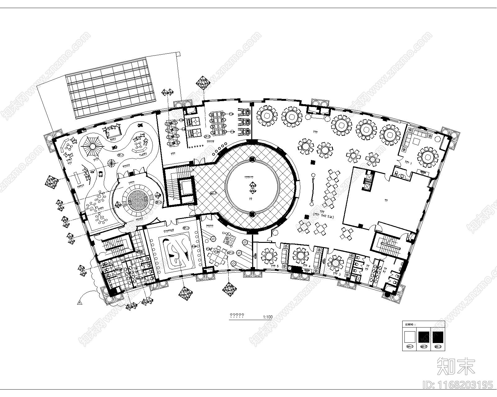 现代新中式会所施工图下载【ID:1168203195】