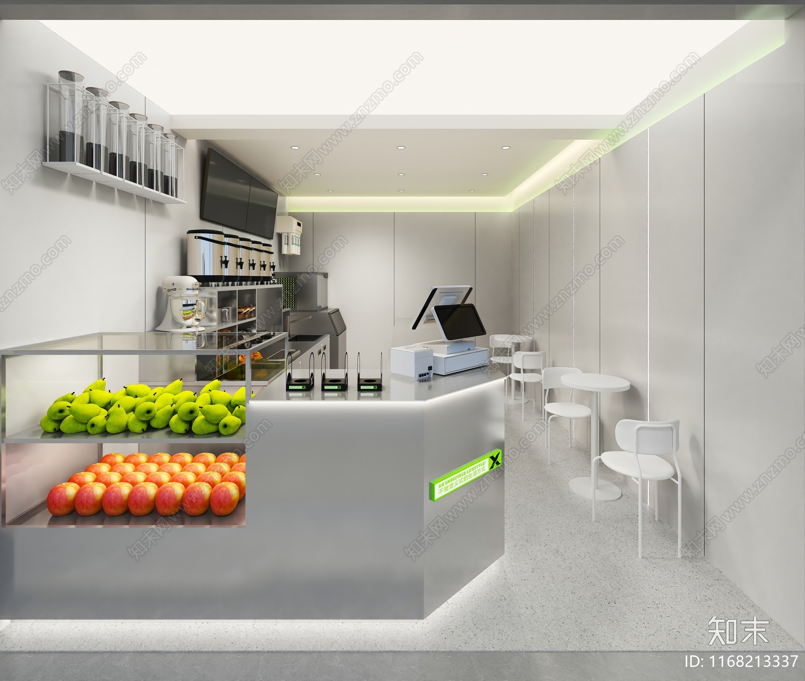 现代奶茶店3D模型下载【ID:1168213337】