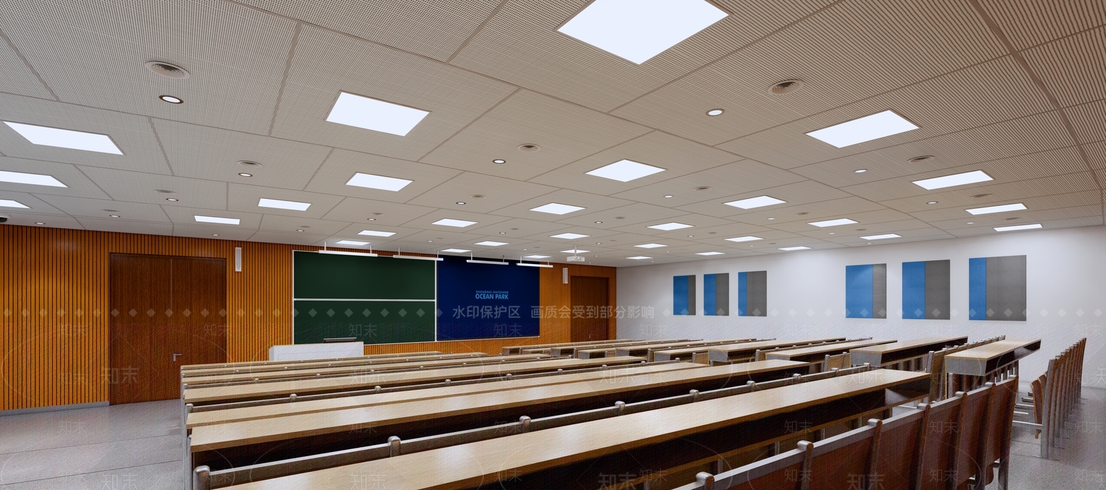 现代教室SU模型下载【ID:1168216608】