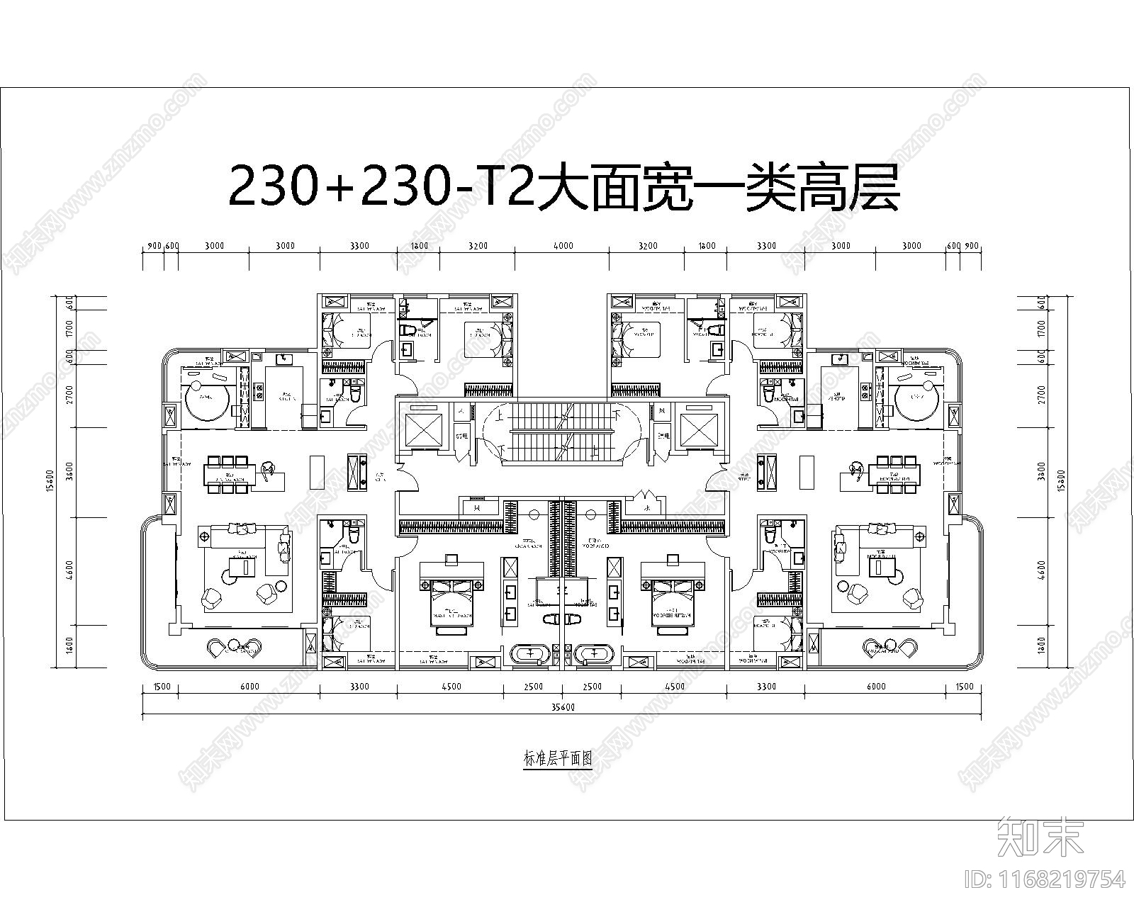 现代住宅楼建筑cad施工图下载【ID:1168219754】