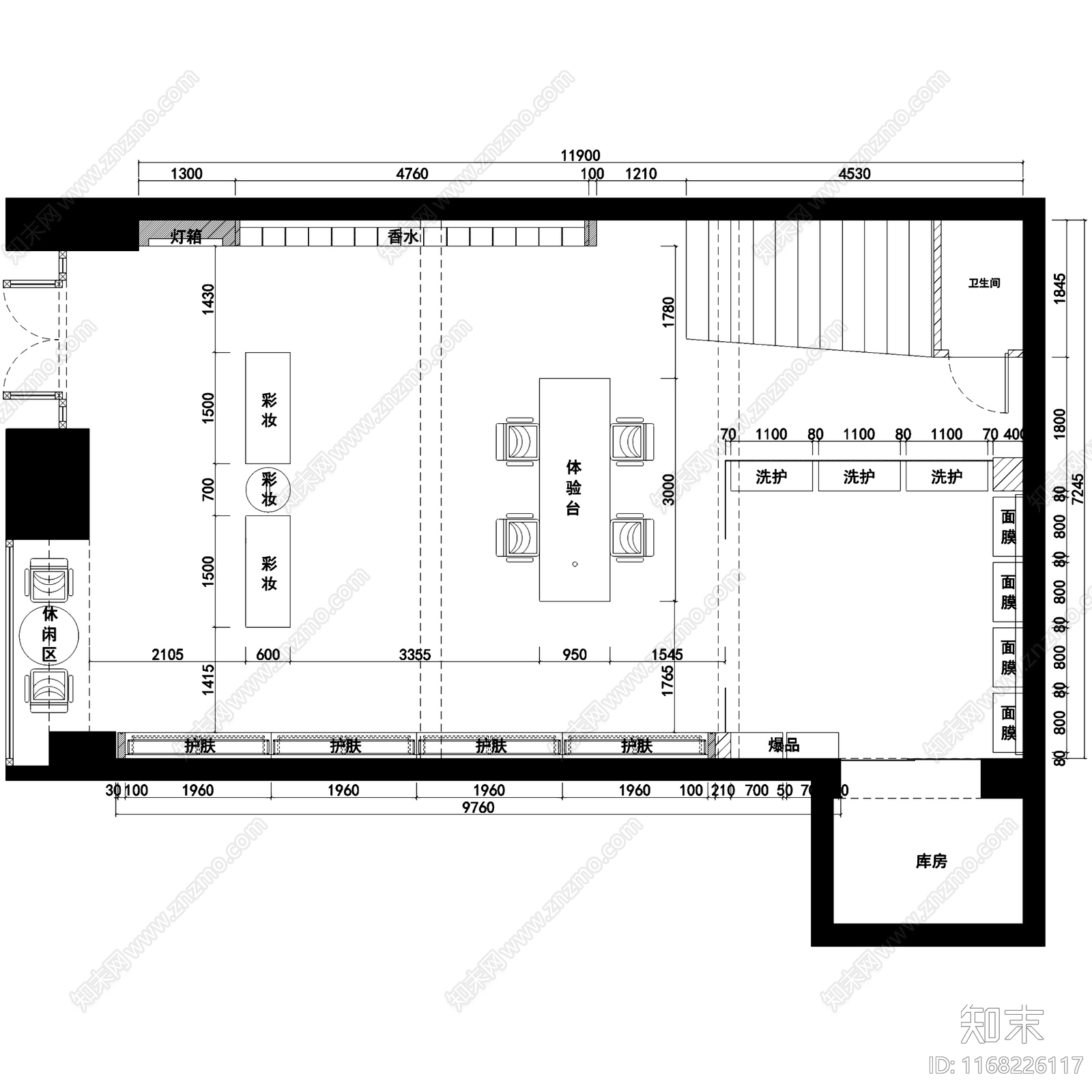 现代其他商业空间cad施工图下载【ID:1168226117】