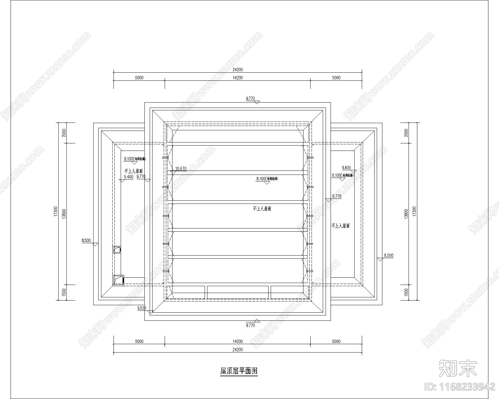 新中式售楼处建筑cad施工图下载【ID:1168233942】