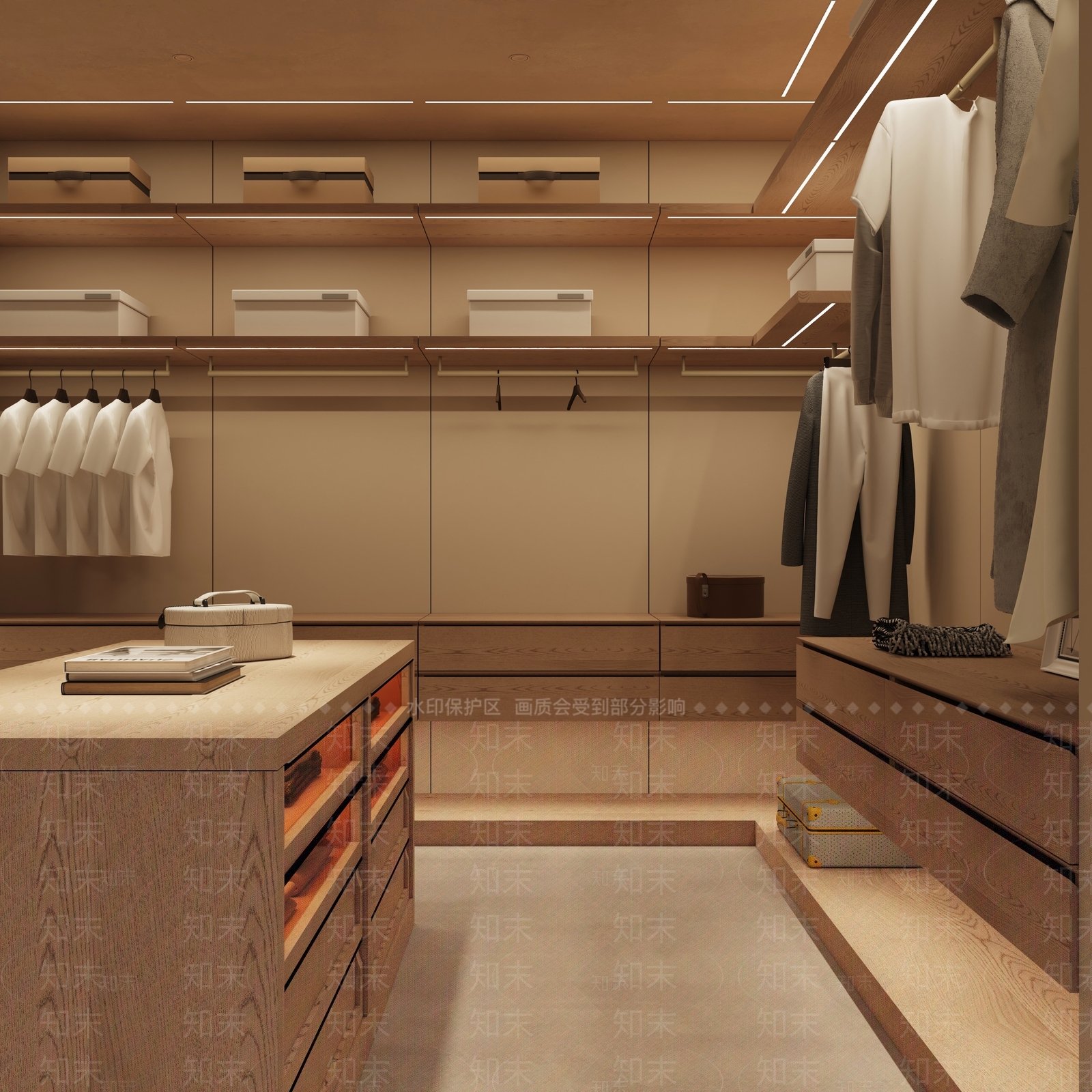 现代意式衣帽间3D模型下载【ID:1168240541】