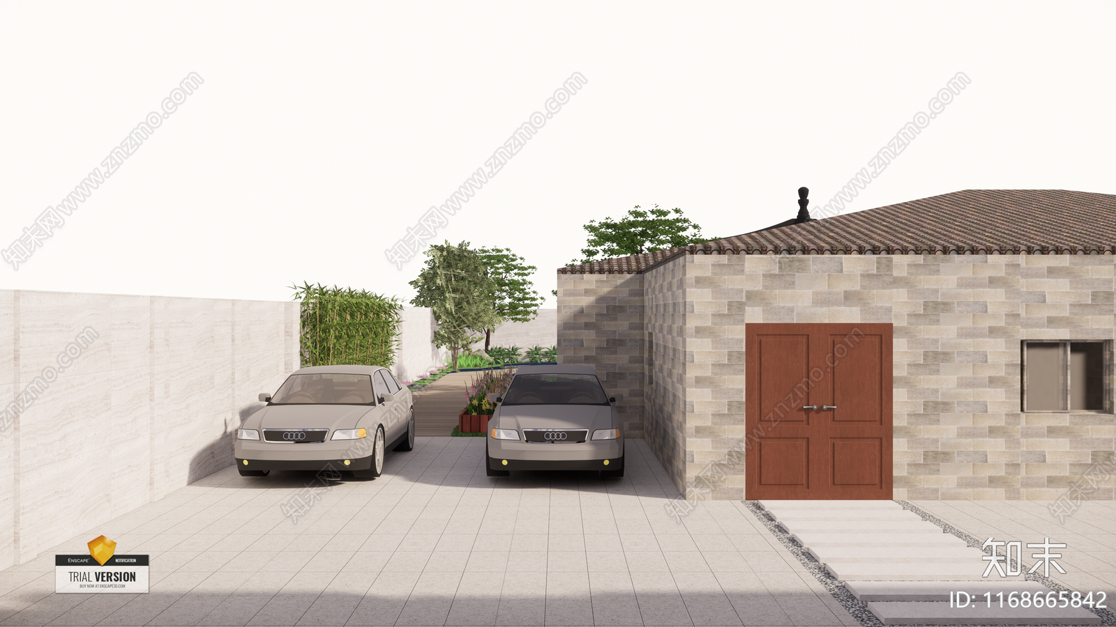 现代庭院cad施工图下载【ID:1168665842】