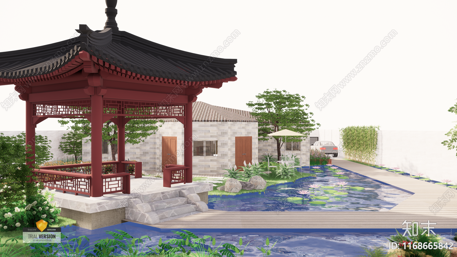现代庭院cad施工图下载【ID:1168665842】