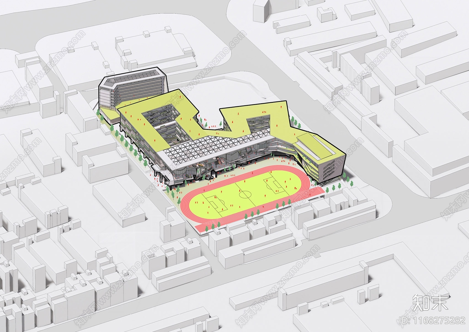 现代学校建筑SU模型下载【ID:1168275282】