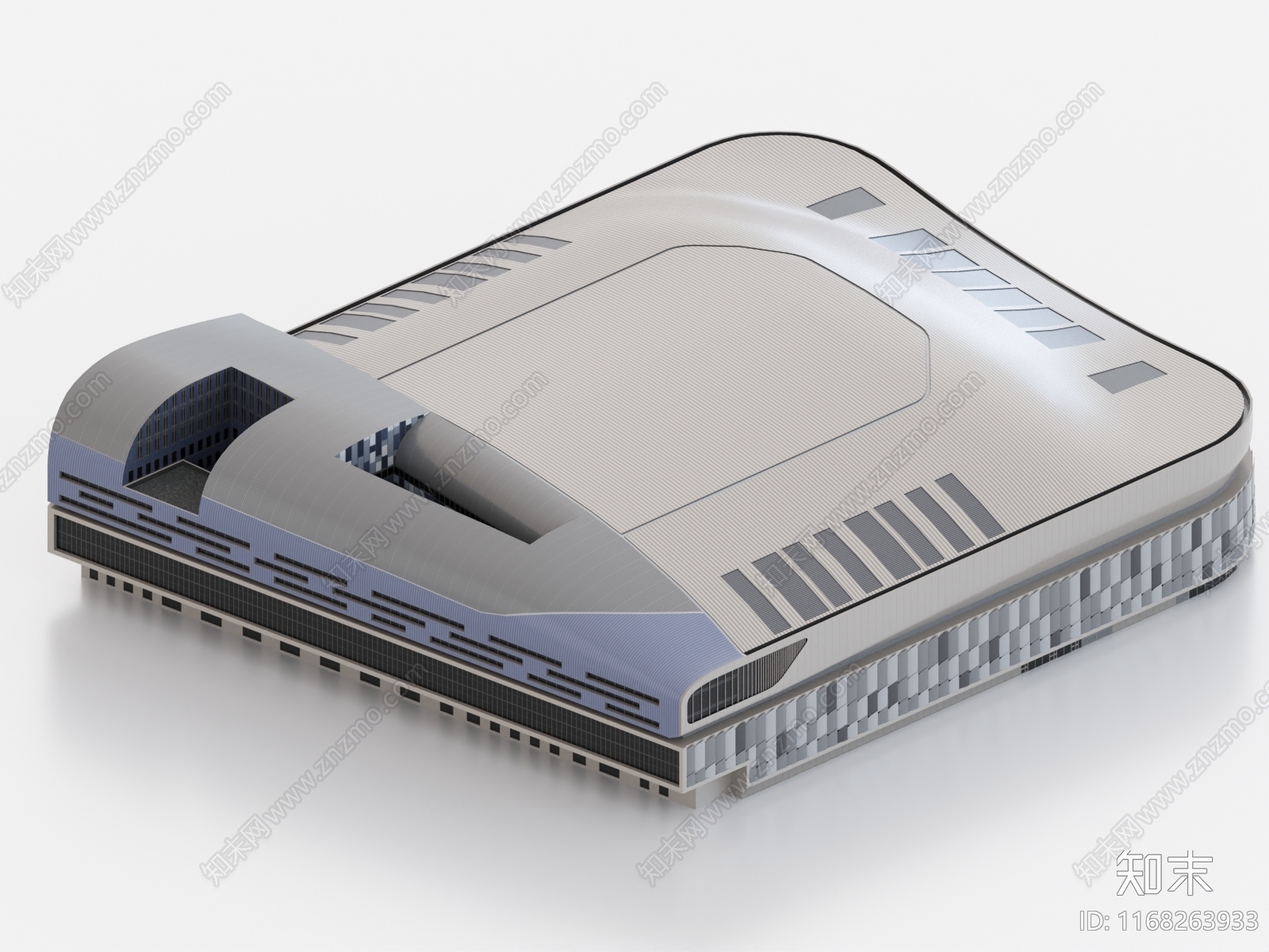 现代体育馆外观3D模型下载【ID:1168263933】