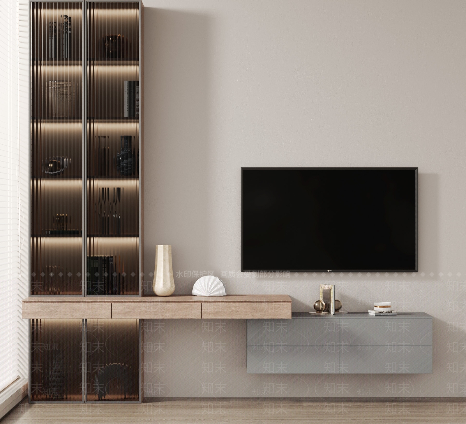现代电视柜3D模型下载【ID:1168267227】