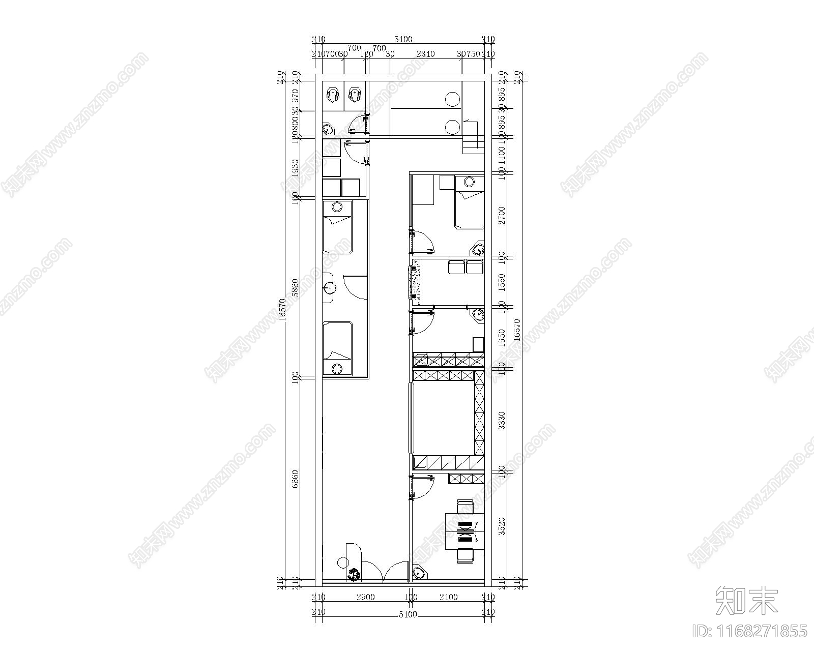 现代新中式住宅楼建筑cad施工图下载【ID:1168271855】