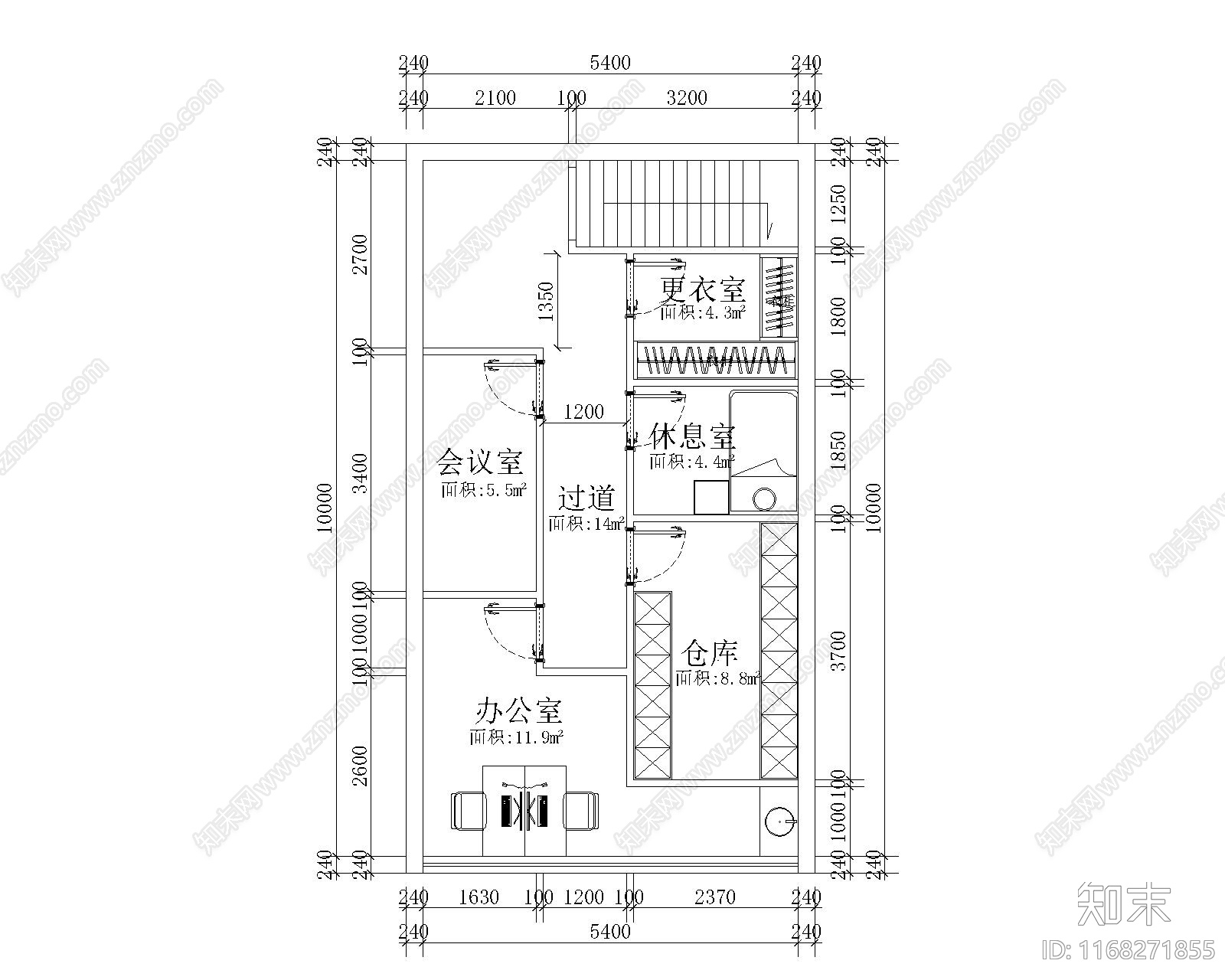 现代新中式住宅楼建筑cad施工图下载【ID:1168271855】