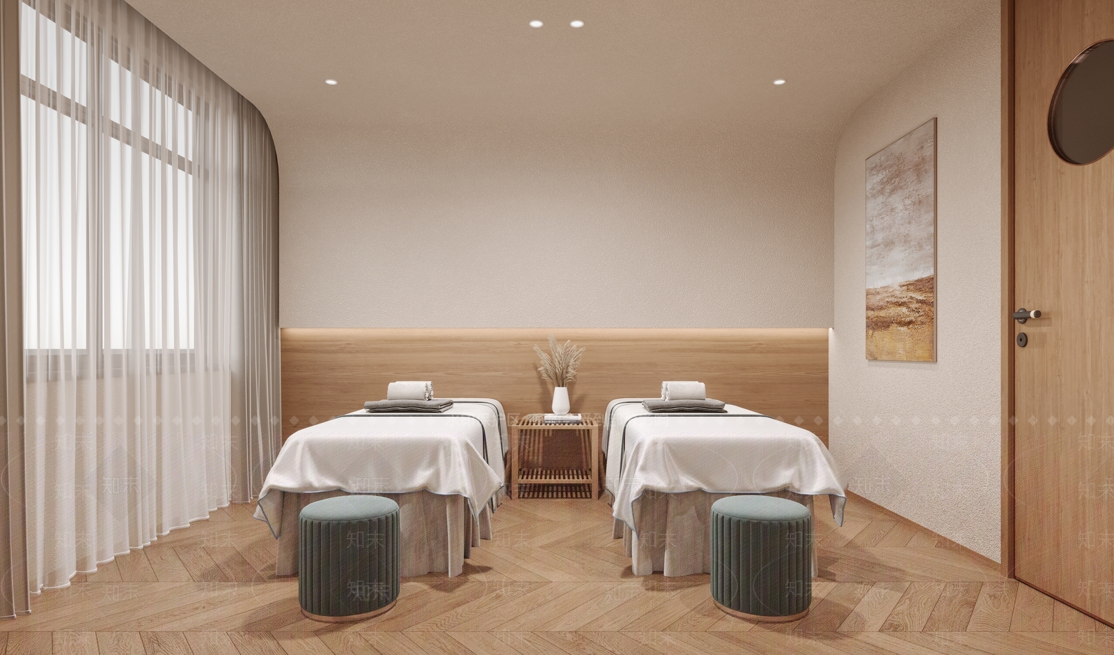 原木美容院3D模型下载【ID:1168289787】