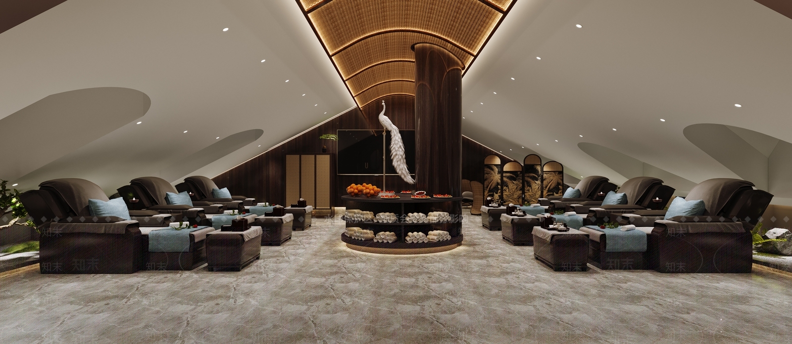 新中式足浴店3D模型下载【ID:1168295392】