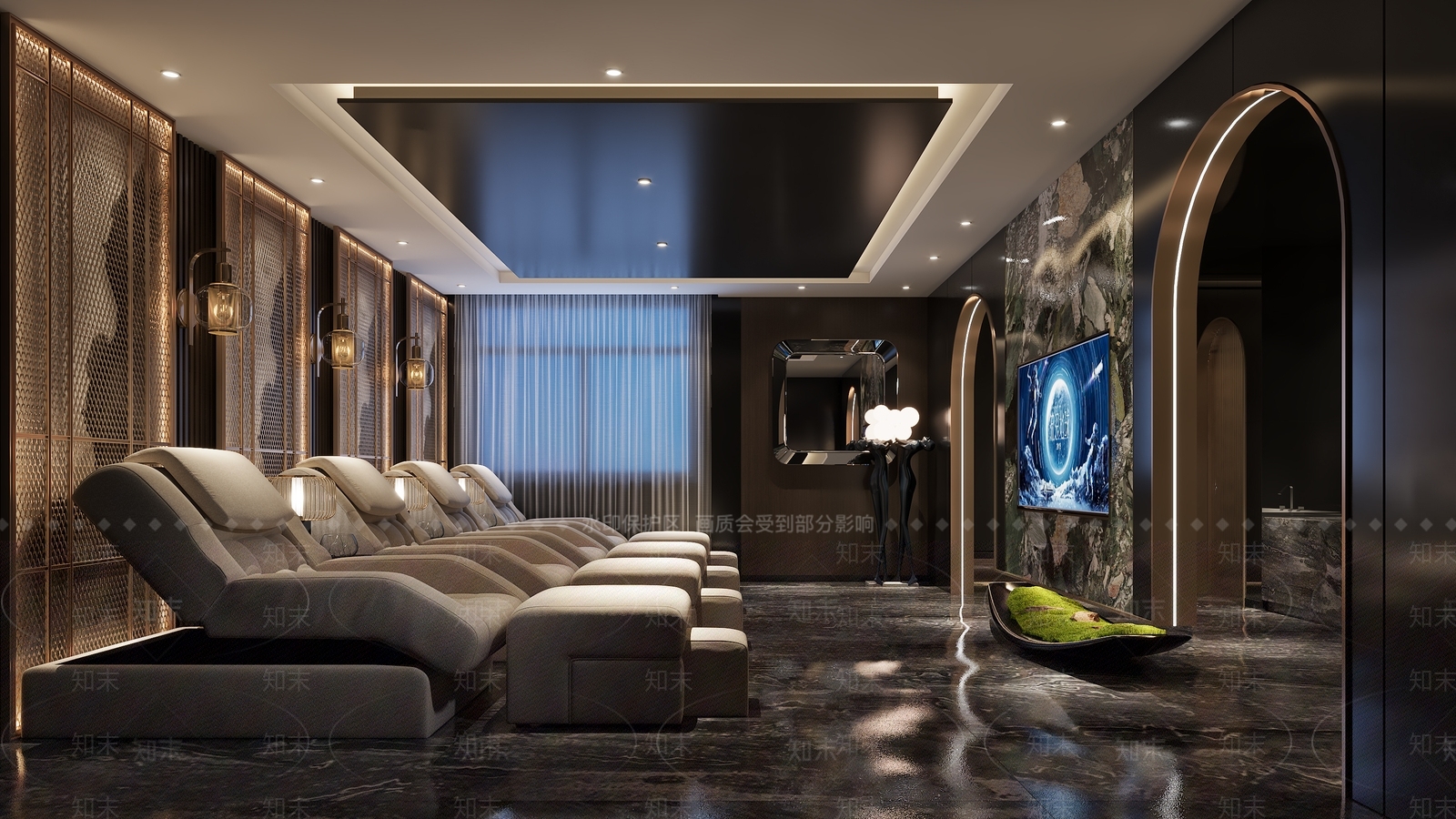 轻奢足浴店3D模型下载【ID:1168296856】