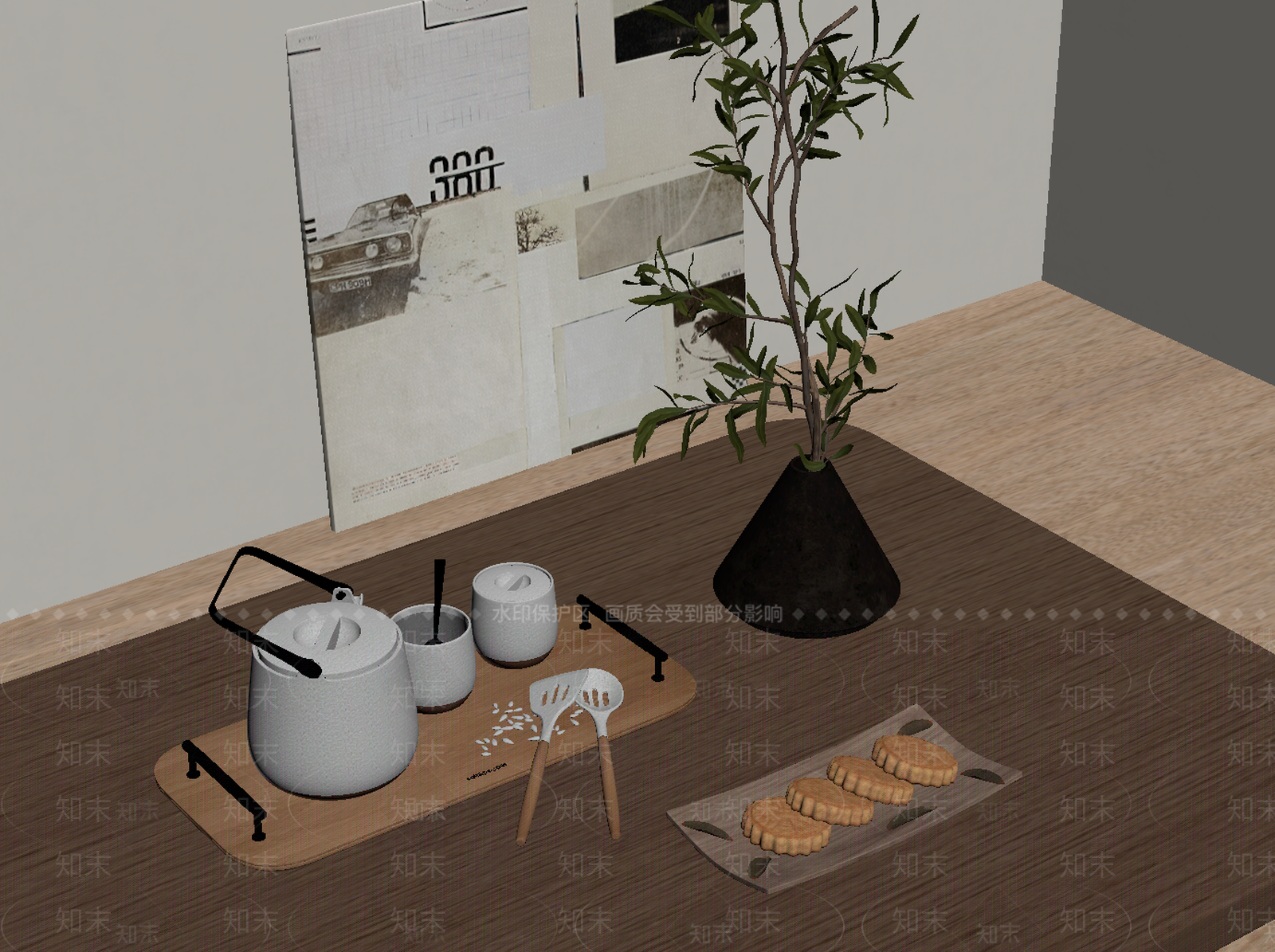 茶具SU模型下载【ID:1168297013】