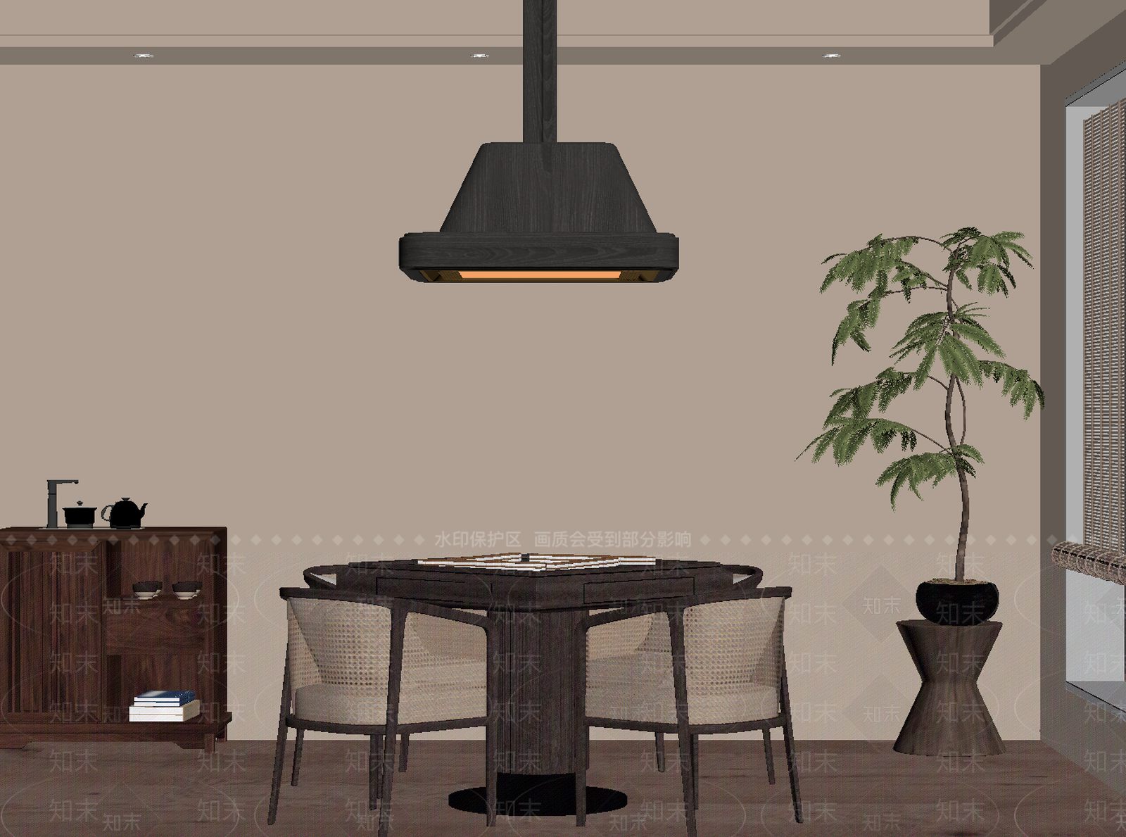 麻将桌SU模型下载【ID:1168305846】