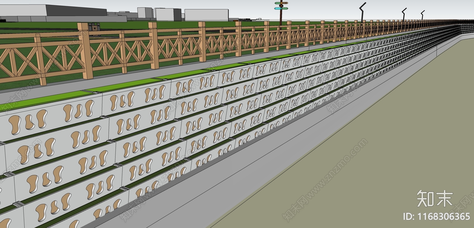 现代滨水景观SU模型下载【ID:1168306365】
