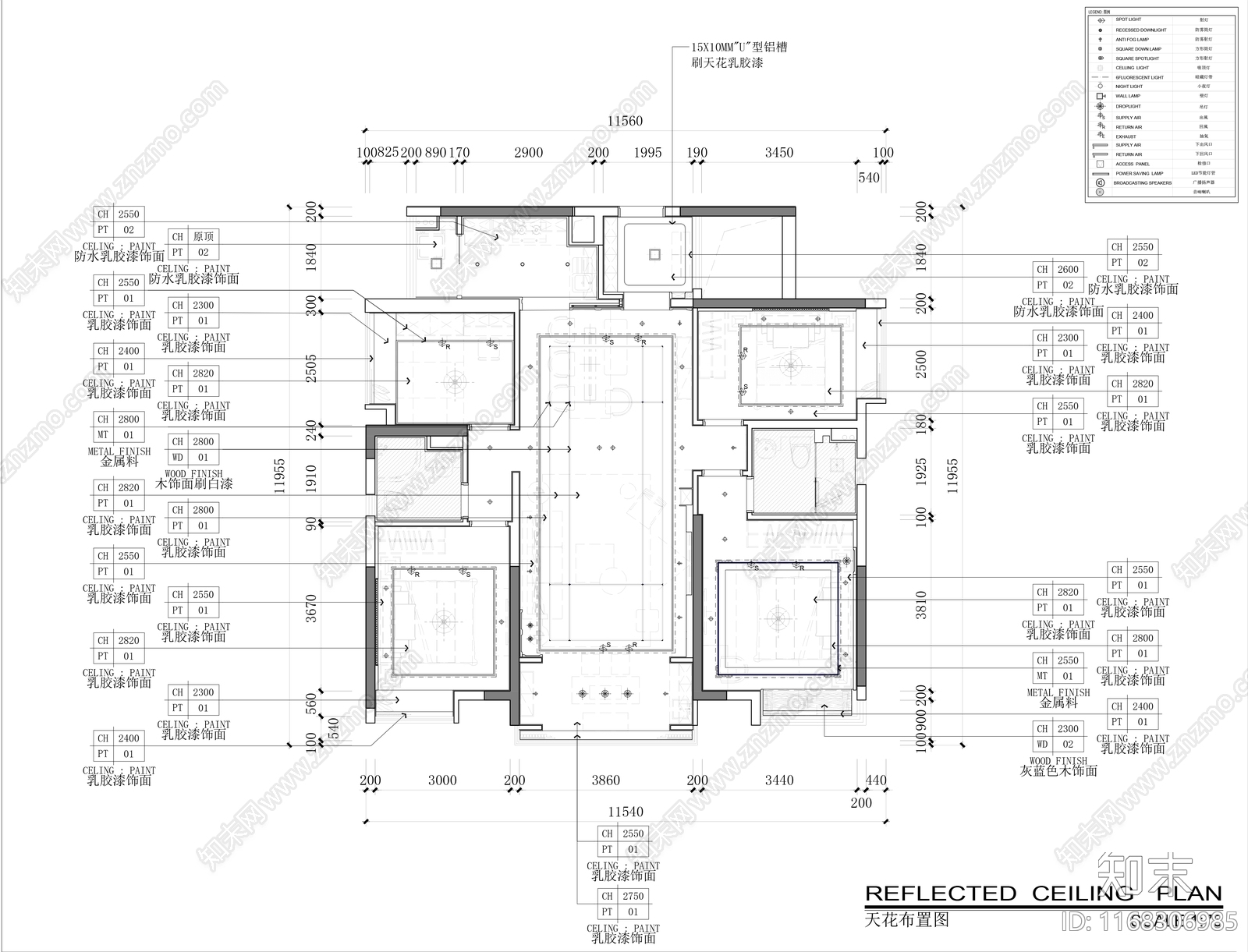 现代整体家装空间cad施工图下载【ID:1168306985】