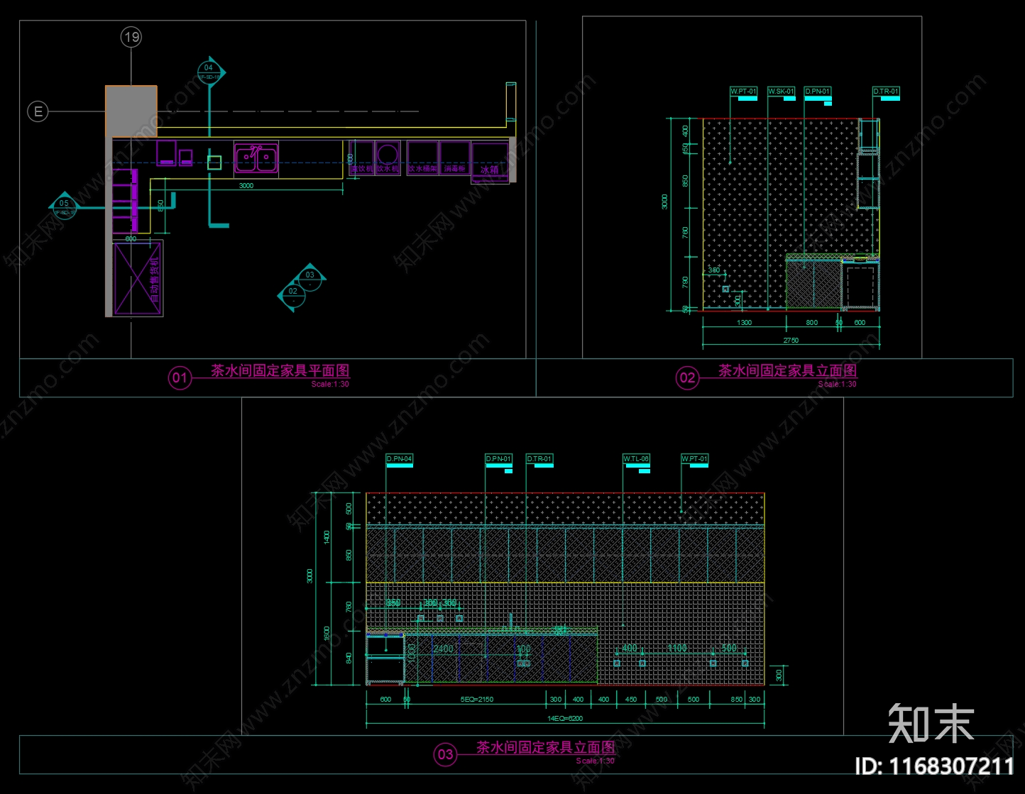 现代家具节点详图cad施工图下载【ID:1168307211】