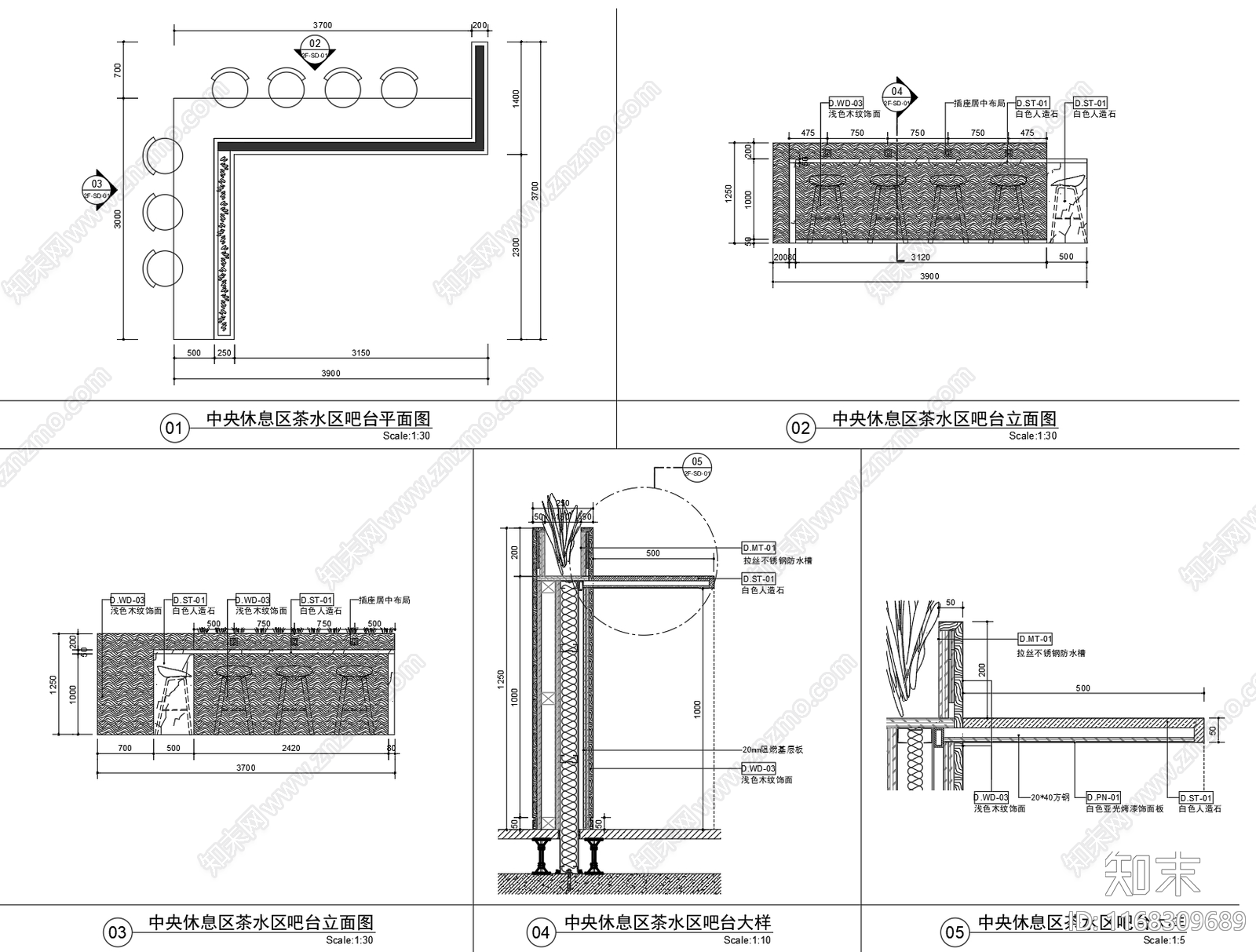 现代家具节点详图cad施工图下载【ID:1168309689】