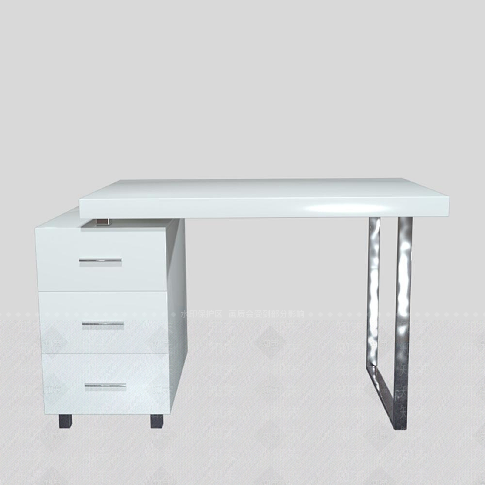 现代新中式书桌3D模型下载【ID:1168313155】
