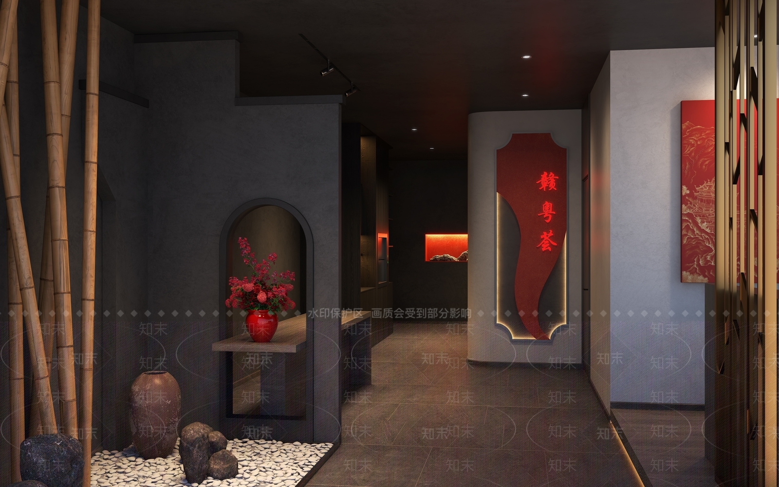 新中式中式中餐厅SU模型下载【ID:1168434852】