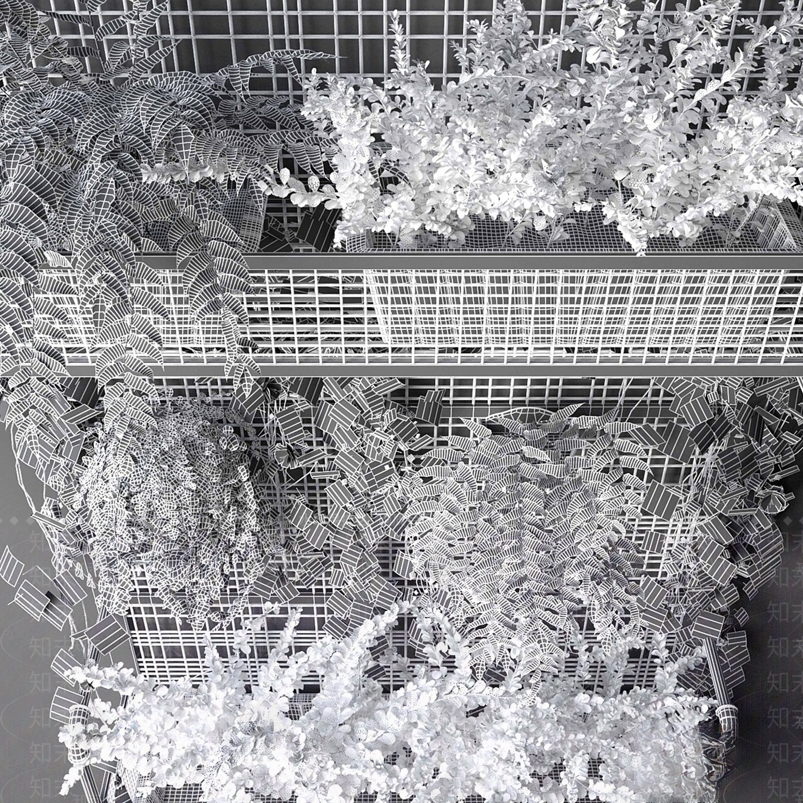 绿植墙3D模型下载【ID:1168321383】