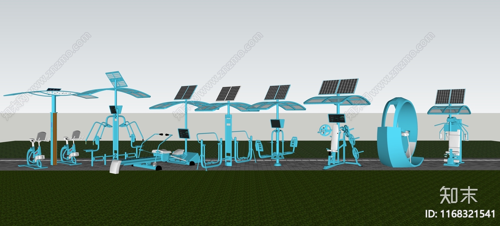 健身器材SU模型下载【ID:1168321541】