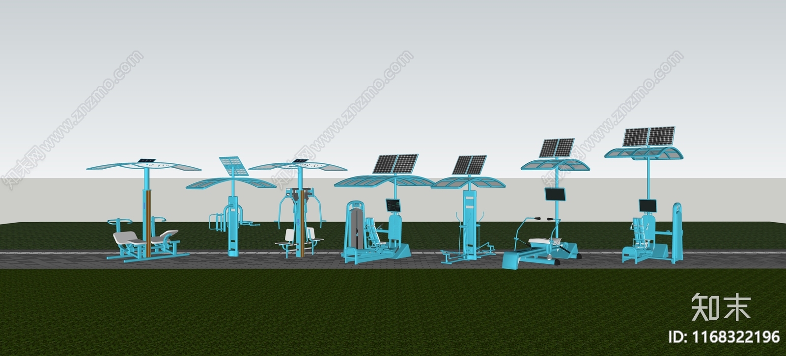 健身器材SU模型下载【ID:1168322196】
