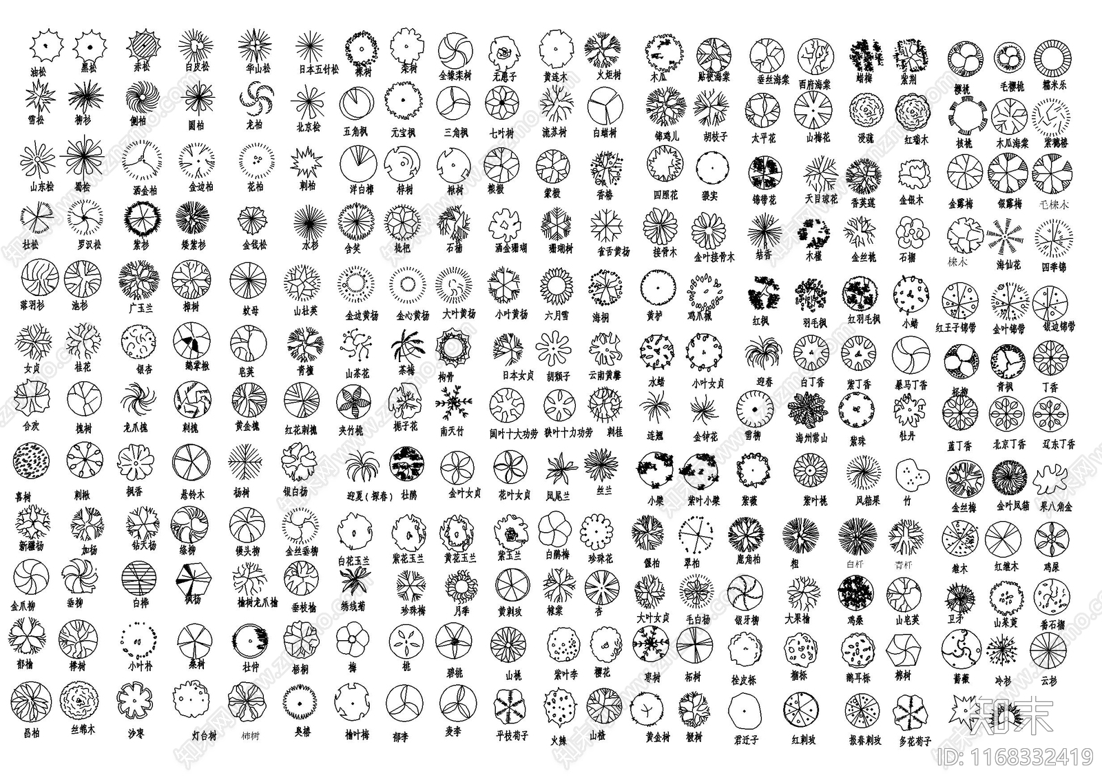 中式树施工图下载【ID:1168332419】