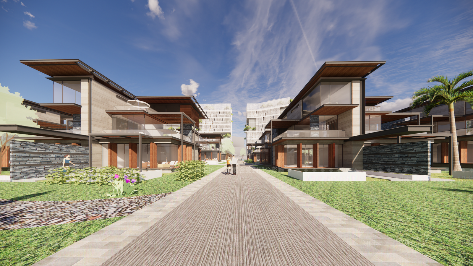 现代酒店建筑SU模型下载【ID:1168333734】