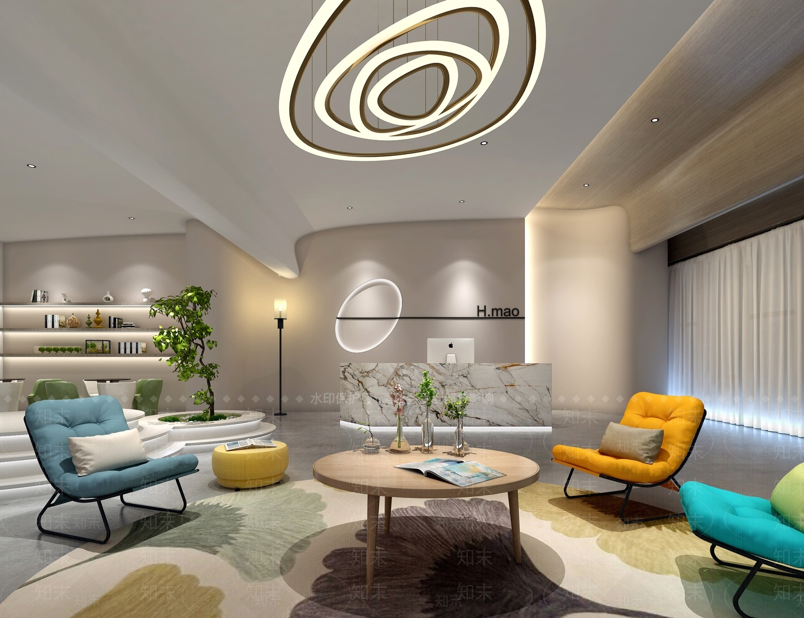现代接待室3D模型下载【ID:1168340649】